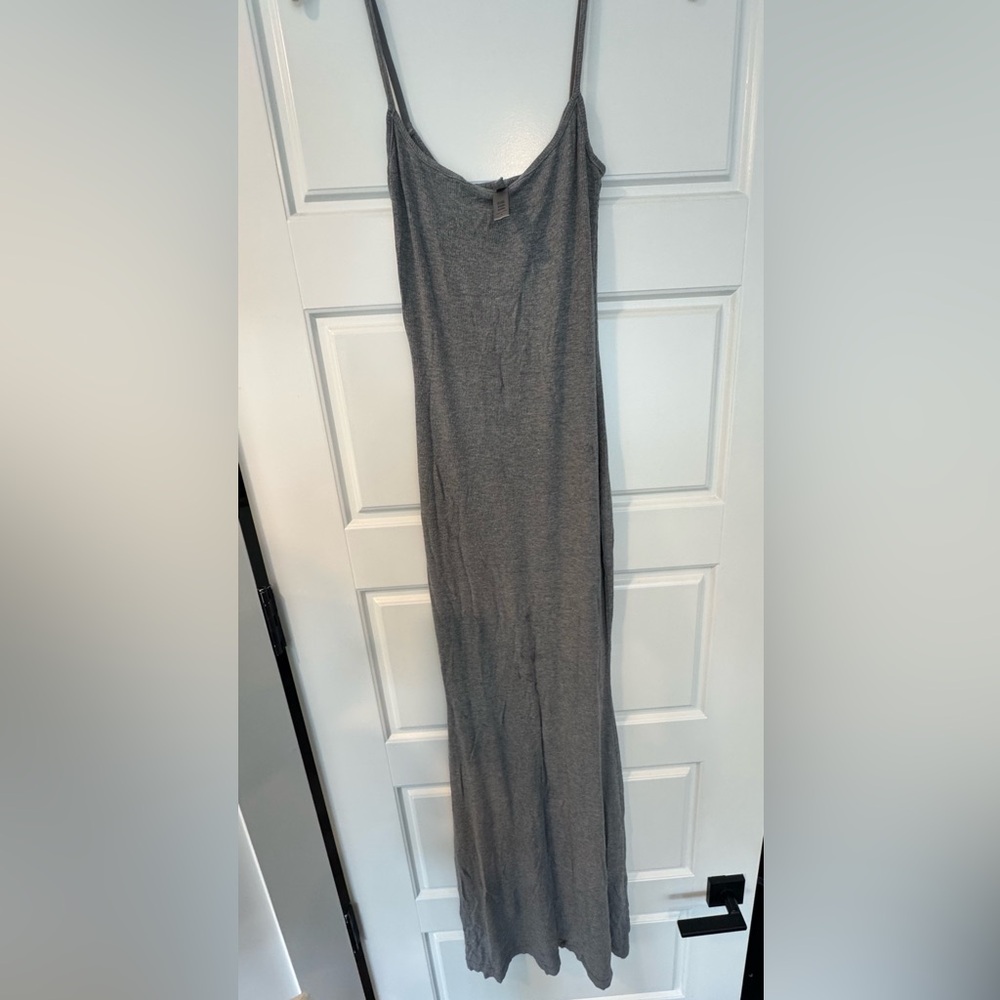 SKIMS Ribbed Gray Dress